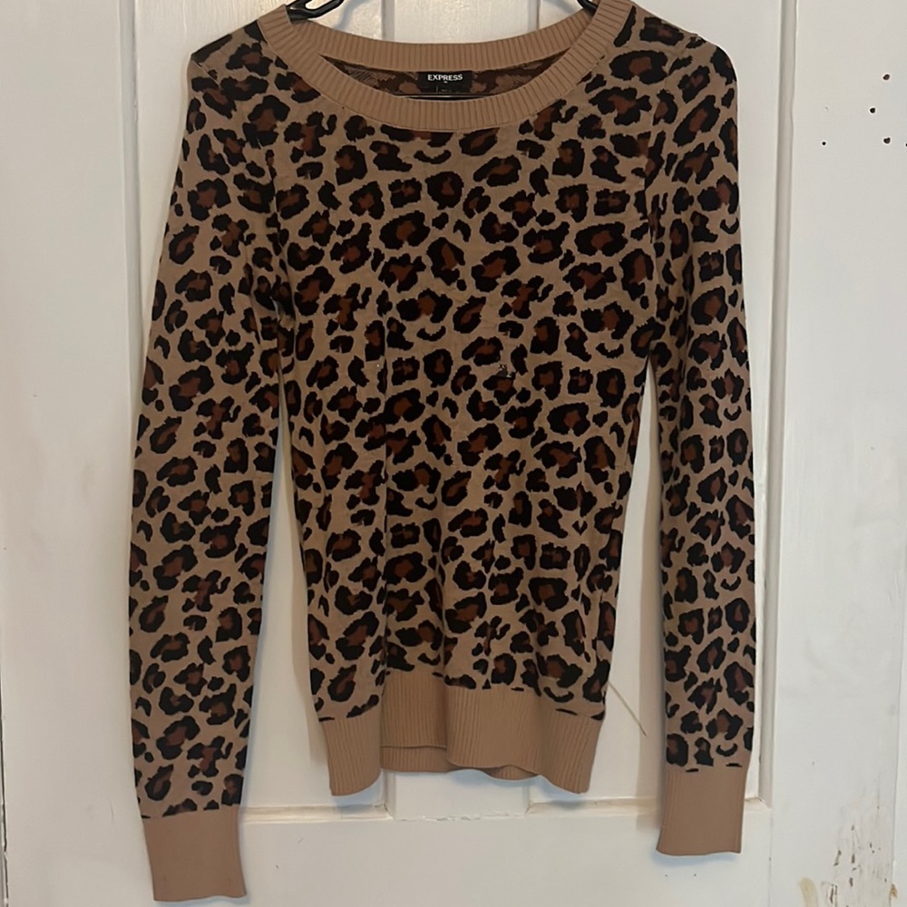 Cheetah print sweater from Xpress extra small